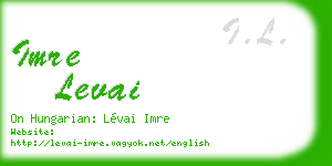 imre levai business card