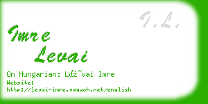 imre levai business card